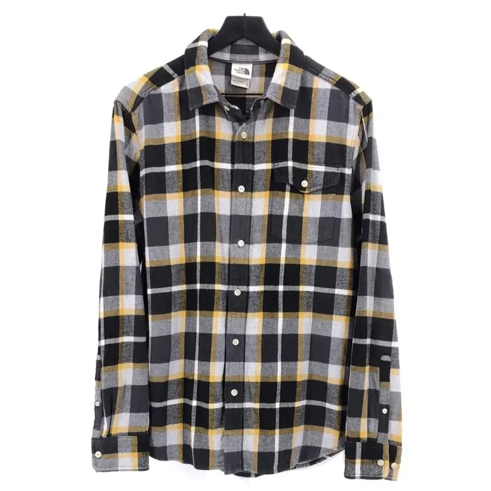 The North Face plaid flannel button up shirt